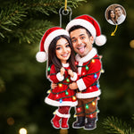 Custom Photo Acrylic Ornament - Personalized Anniversary Christmas Wedding Gifts For Husband And Wife, Him And Her - Christmas With You