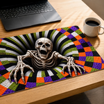 Custom Halloween Skeleton Desk Decor - Personalized Desk Mat