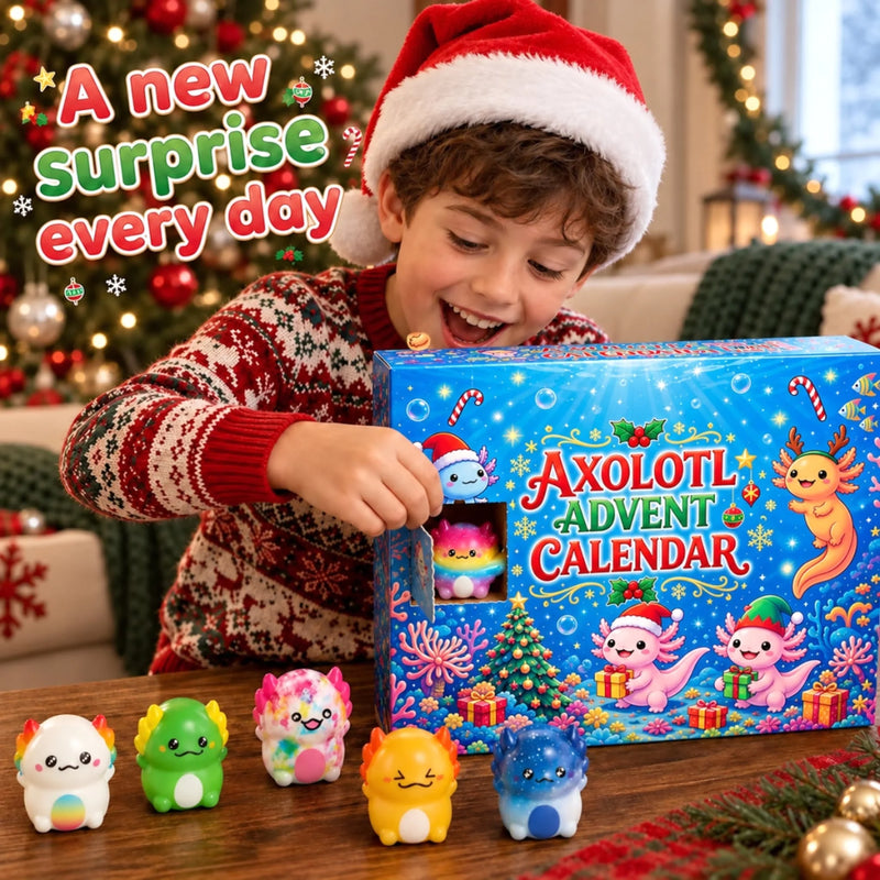 Axolotl Christmas Gifts - Axolotl Squishy Advent Calendar