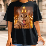 Custom Photo Funny Cat Selfie Gifts for Cat Lovers - Personalized Comfort T-Shirt