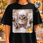 Custom Photo Bubble Bath Cat Gifts for Cat Lovers - Personalized Comfort T-Shirt