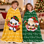 Custom Dumpling Squishy Christmas Characters Kids Gifts - Personalized Blanket