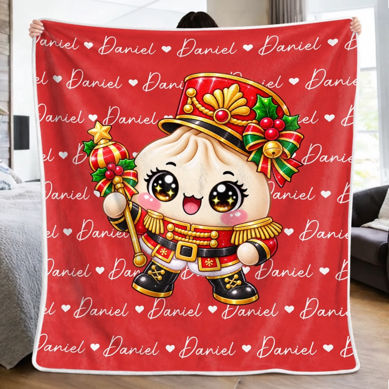 Custom Dumpling Squishy Christmas Characters Kids Gifts - Personalized Blanket