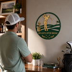 Custom Golf 19th Hole Decor - Personalized Custom Shaped Metal Sign