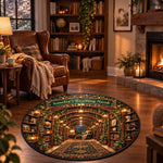 Custom Reading Nook Name Decor - Personalized Quilted Round Mat