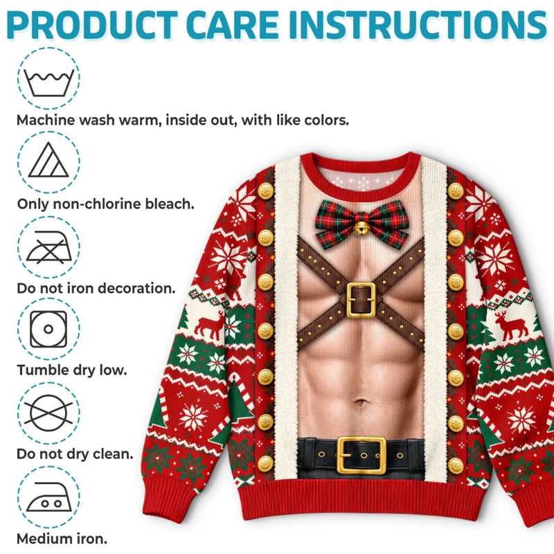Custom Festive Elf Costume Christmas Gifts - Personalized Ugly Sweatshirt