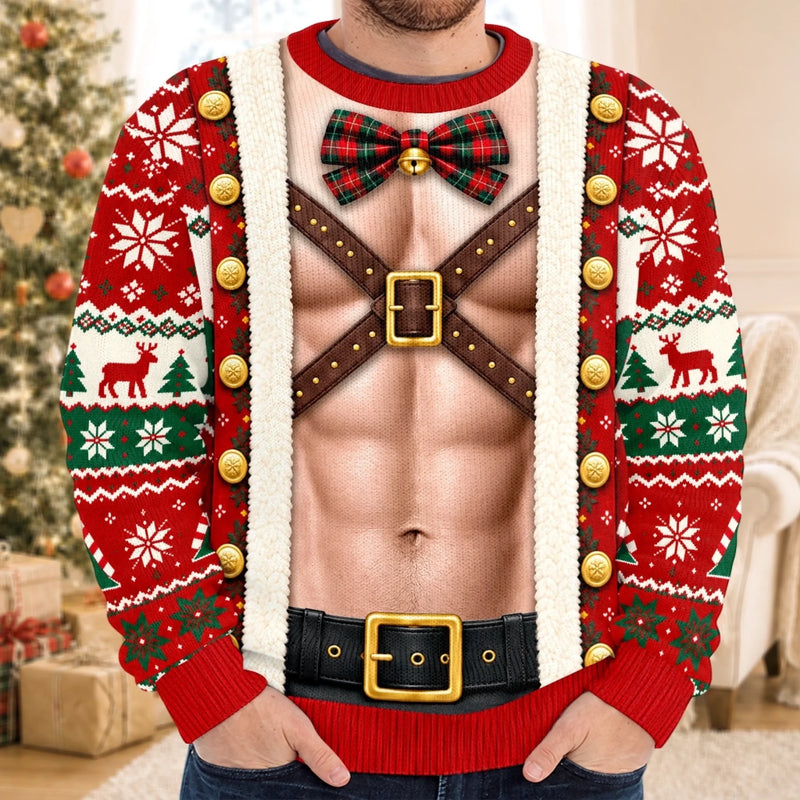 Custom Festive Elf Costume Christmas Gifts - Personalized Ugly Sweatshirt
