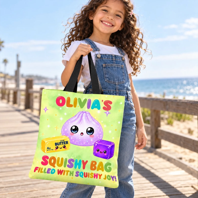 Custom Dumpling Squishy Bag Kids Gifts - Personalized All-Over Print Tote Bag