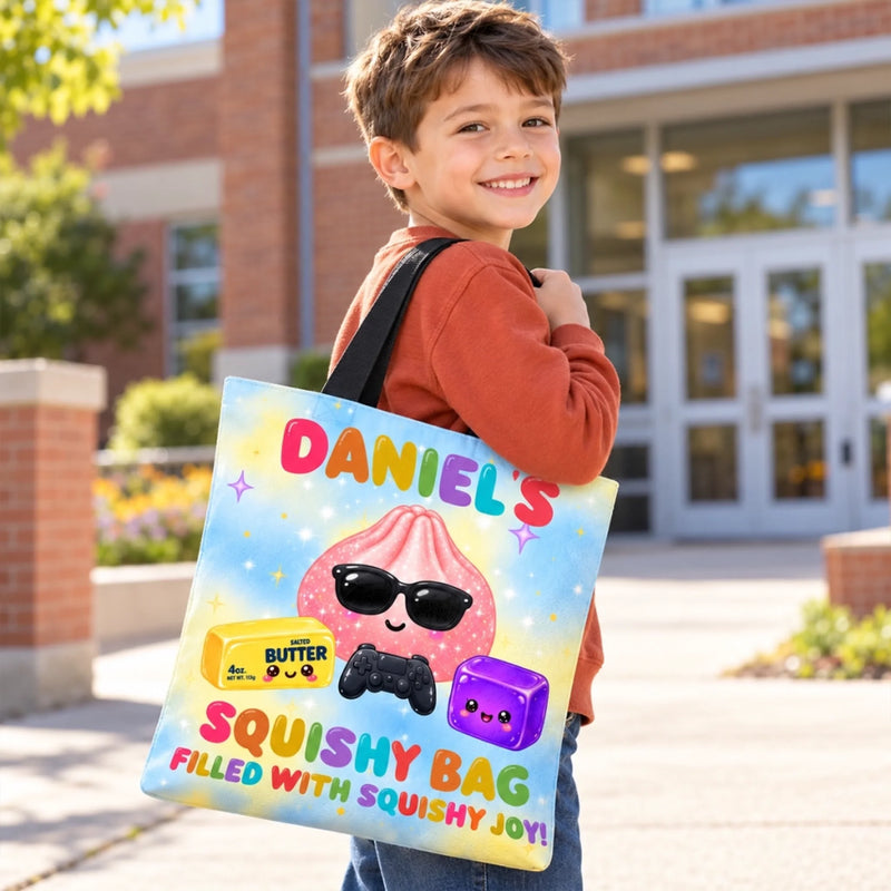 Custom Dumpling Squishy Bag Kids Gifts - Personalized All-Over Print Tote Bag