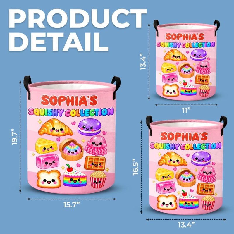 Custom Squishy Collection Gifts for Kids - Personalized Laundry Basket