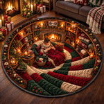 Custom Crochet Christmas Home Decor Gifts For Crocheters - Personalized Quilted Round Mat