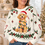 Custom Photo Crochet Pet Christmas Gifts For Dog Cat Lovers - Personalized Ugly Sweatshirt