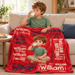 Custom Photo Cartoon Name Kids Gifts - Personalized Blanket