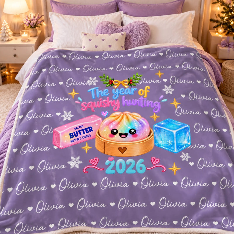 Custom Dumpling Squishy Hunting Gifts For Kids - Personalized Blanket