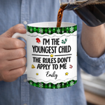Custom I'm the Youngest Child Christmas Gifts - Personalized Mug