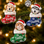 Custom Pet Photo Christmas Gifts For Pet Lovers - Personalized Acrylic Ornament