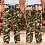 Custom Name Deer Camo Gifts for Men - Personalized Pajama Pants
