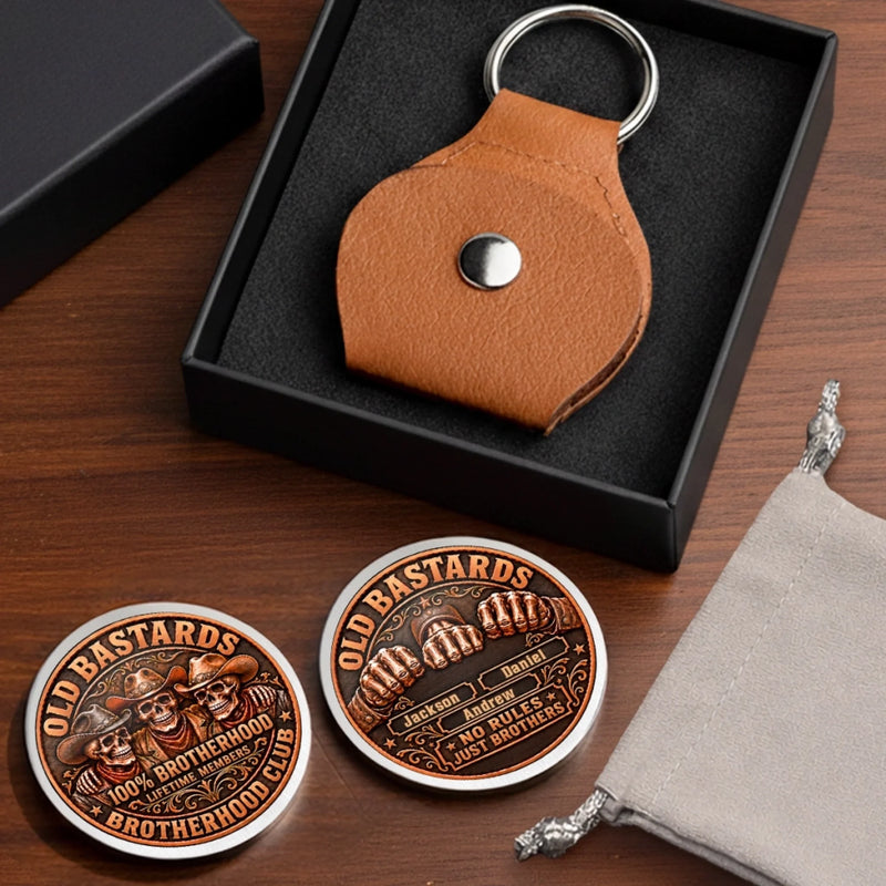 Custom Name Brotherhood Gifts for Brothers - Personalized Pocket Hug Token