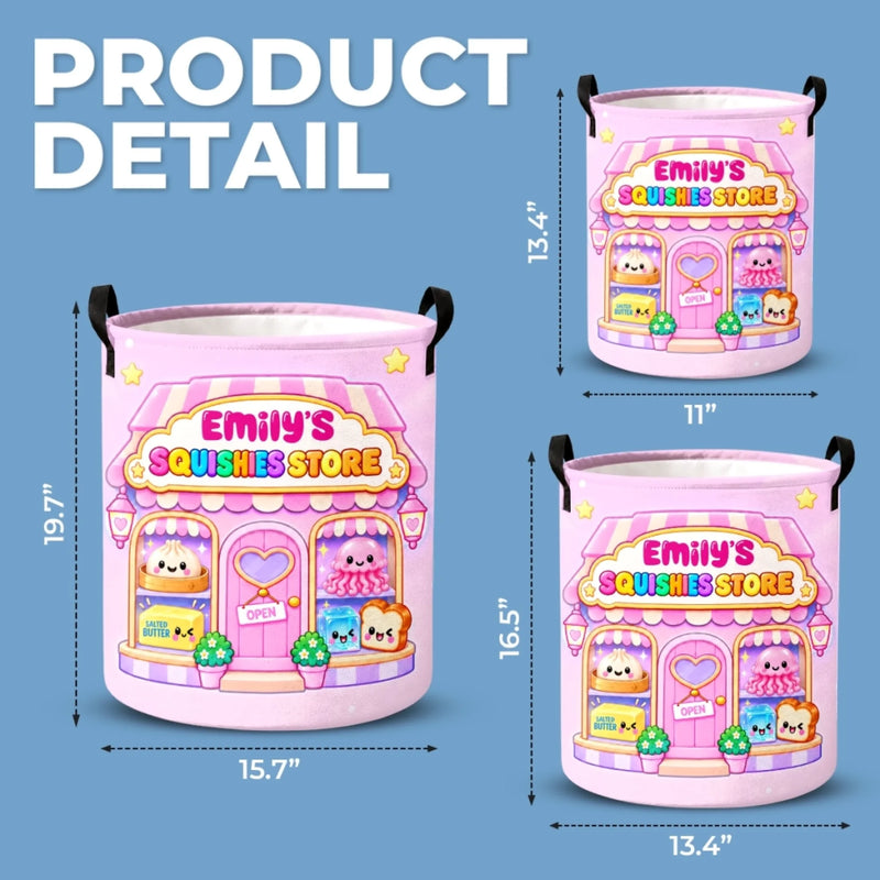 Custom Name Squishies Store Gifts for Kids - Personalized Laundry Basket
