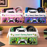 Custom Name Gamer Room Decor - Personalized Storage Basket