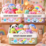 Custom Name Squishy Toy Gifts for Kids - Personalized Storage Basket