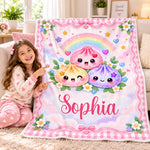 Custom Name Cute Dumpling Squishy Gifts For Kids - Personalized Blanket