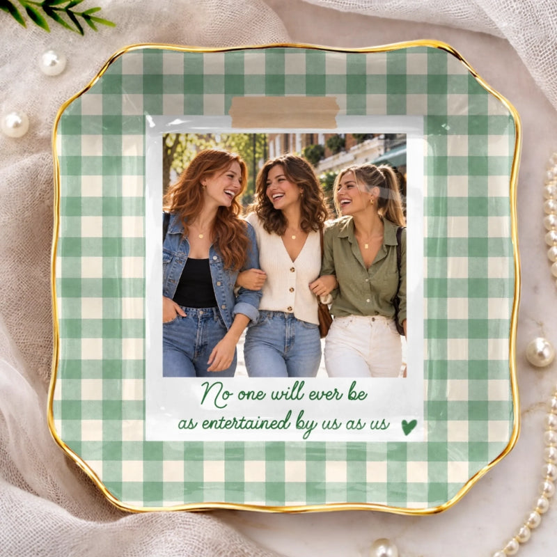 Custom Photo Friendship Gifts For Besties, Sisters - Personalized Jewelry Dish