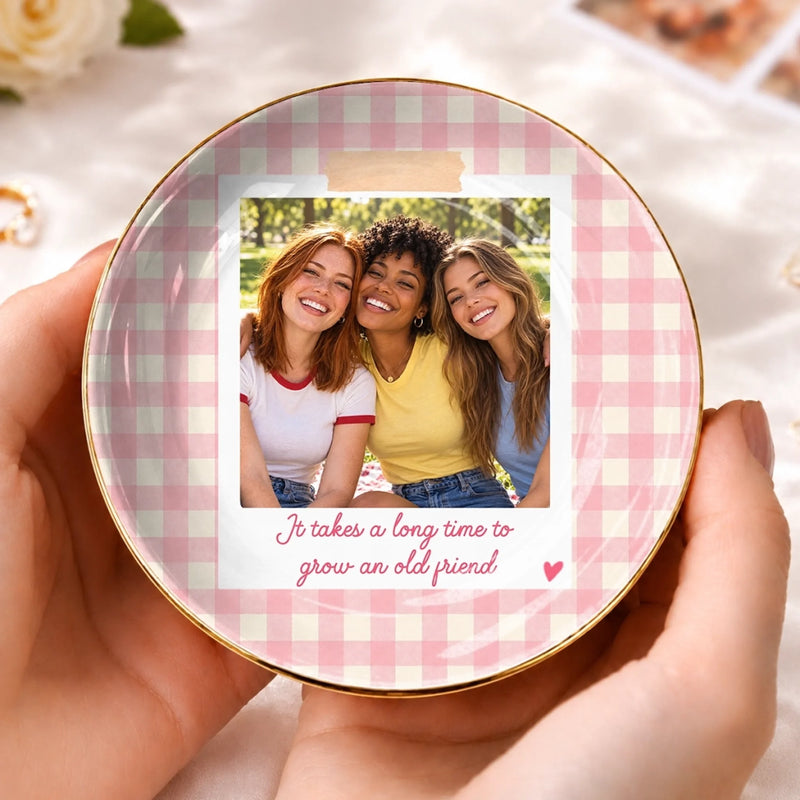 Custom Photo Friendship Gifts For Besties, Sisters - Personalized Jewelry Dish