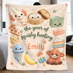 Custom Name Squishy Hunting Gifts For Kids - Personalized Blanket