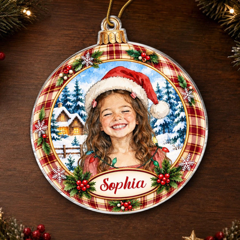 Custom Photo Christmas Gifts for Kids - Personalized Acrylic Ornament