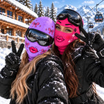 Custom Funny Pink Bow and Lip Ski Gifts for Men, Women - Personalized Ski Mask