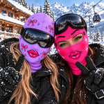 Custom Funny Pink Bow and Lip Ski Gifts for Men, Women - Personalized Ski Mask