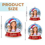 Custom Photo Snow Globe Christmas Gifts for Kids - Personalized Acrylic Ornament