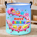 Custom Name Sweet Treat Squishy Gifts for Kids - Personalized Laundry Basket