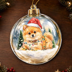 Custom Pet Photo Santa Hat Christmas Decor - Personalized Acrylic Ornament