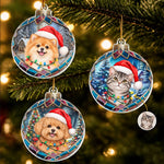 Custom Pet Photo Christmas Tree Decor - Personalized Acrylic Ornament