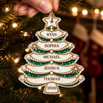 Custom Name Christmas Tree Family Keepsake - Personalized Acrylic Ornament