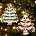 Custom Name Christmas Tree Family Keepsake - Personalized Acrylic Ornament