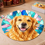 Custom Pet Photo Christmas Gifts for Families - Personalized Round Jigsaw Puzzle