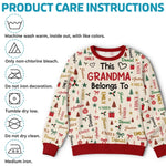 Custom Name Grandma and Grandpa Family Christmas Gifts - Personalized Ugly Sweatshirt