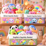 Custom Name Kawaii Squishy Toy Gifts for Kids - Personalized Storage Basket