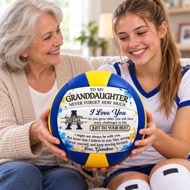 Custom Name Grandma Love Gifts for Daughter, Granddaughter, Son, Grandson - Personalized Volleyball