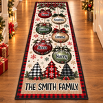 Custom Name Christmas Family Gifts - Personalized Runner Rug