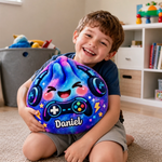 Custom Name Gamer and Unicorn Gifts for Kids - Personalized Shaped Pillow