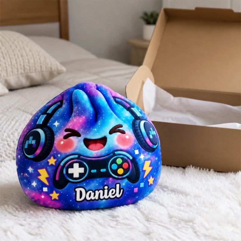 Custom Name Gamer and Unicorn Gifts for Kids - Personalized Shaped Pillow