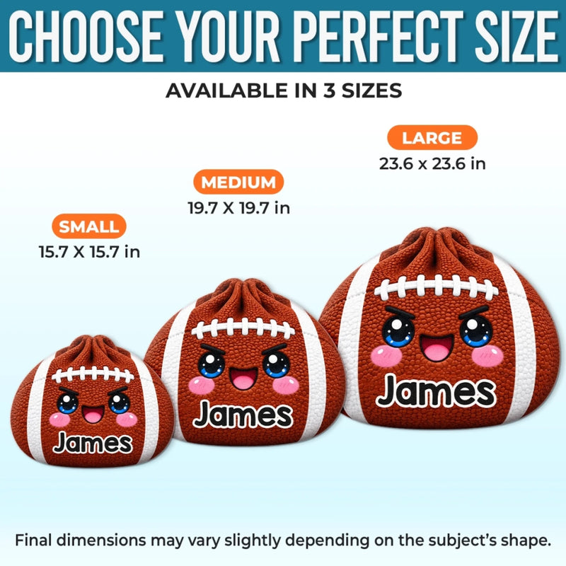 Custom Name Kawaii Sports Ball Gifts for Kids - Personalized Shaped Pillow