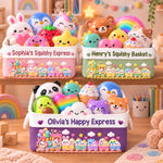 Custom Name Happy Express Squishy Train Gifts For Kids - Personalized Storage Basket