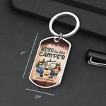 Custom Keychain - Personalized Anniversary Wedding Gifts For Husband And Wife, Him And Her, Campers - Keys To The Camper