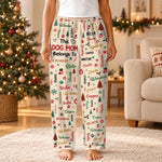 Custom Name Christmas Dog Mom Dog Dad Gifts For Pet Lovers - Personalized Pajamas Pant