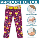 Custom Name And Number Sports Gifts For Women - Personalized Pajama Pants
